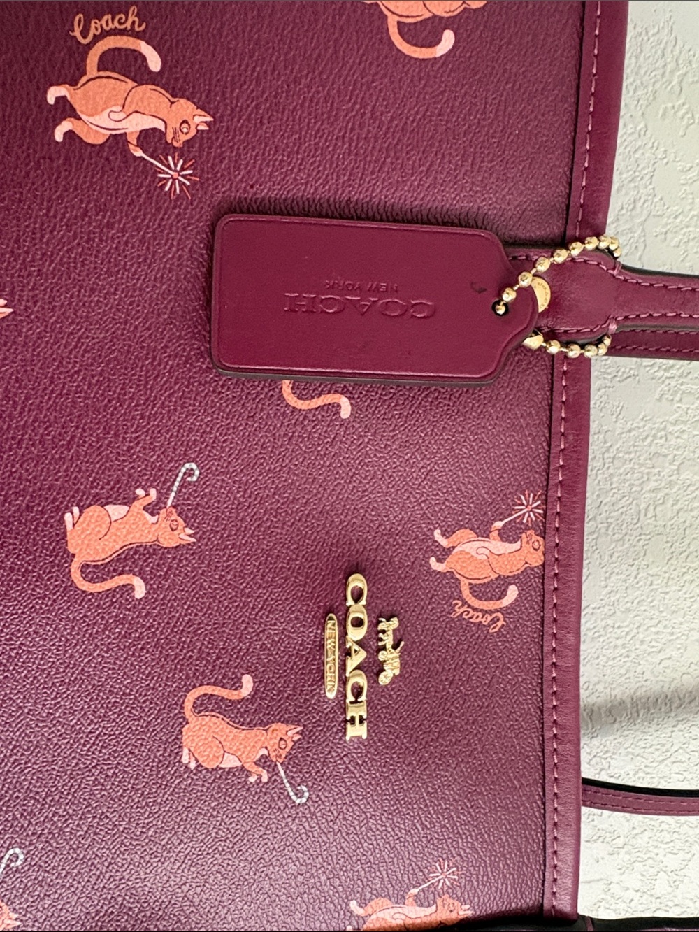 Coach party cat print reversible city tote - Picture 7 of 9